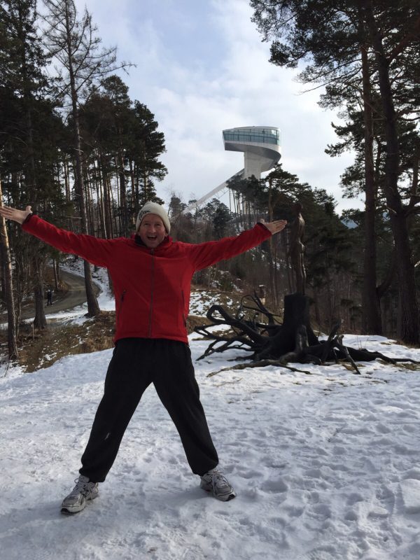 Eddie the Eagle Performs First Ever Tandem Ski Jump