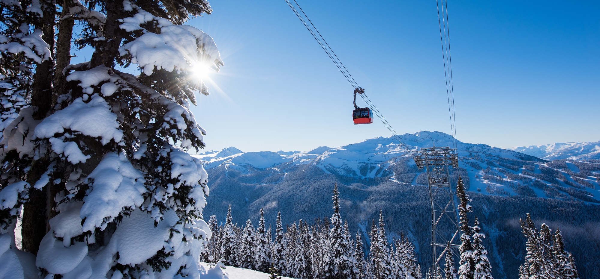 Gondola at the Whistler Blackcomb resort in winter