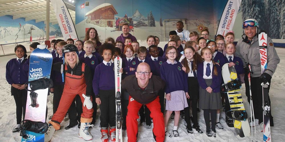 NSSW 2017 launch Ambassasdors with Yewtree Primary The Snow Centre