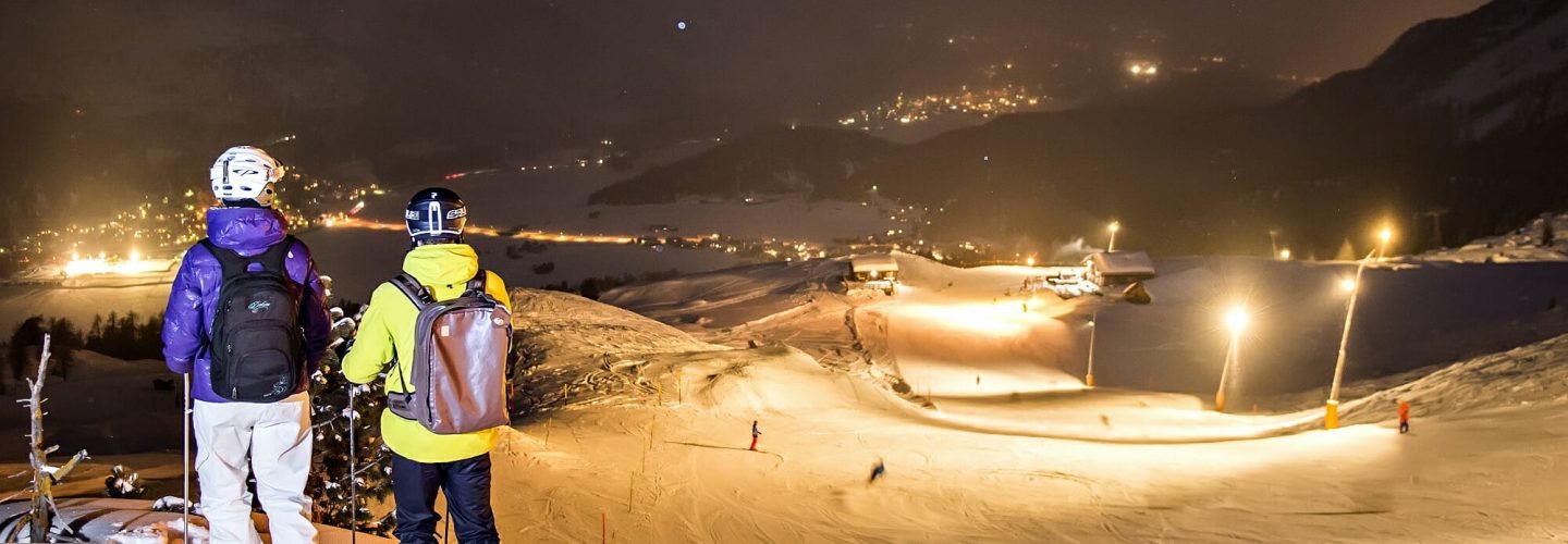 Corvatsch night view from the top