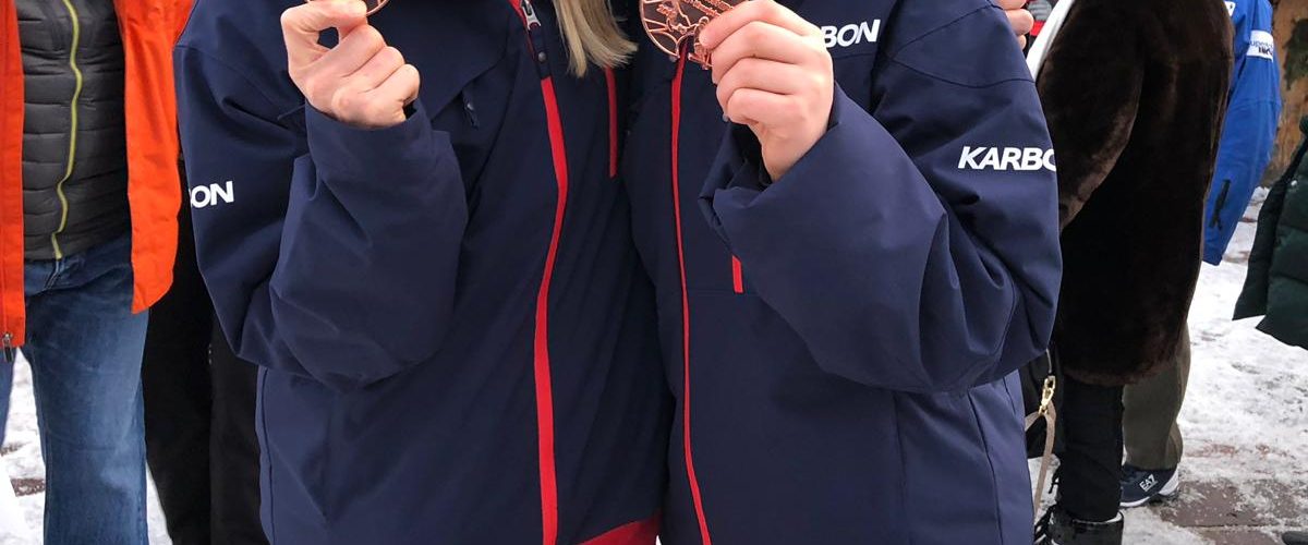 190122 Jen Kehoe and Menna Fitzpatrick Giant Slalom bronze medallists