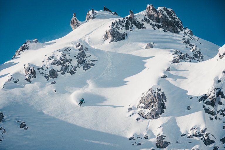 Freeriding in Davos Klosters